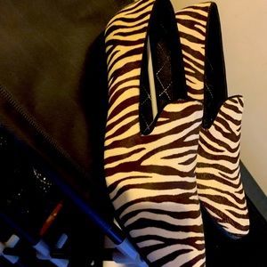 Slip on Zebra print sneaker size 10